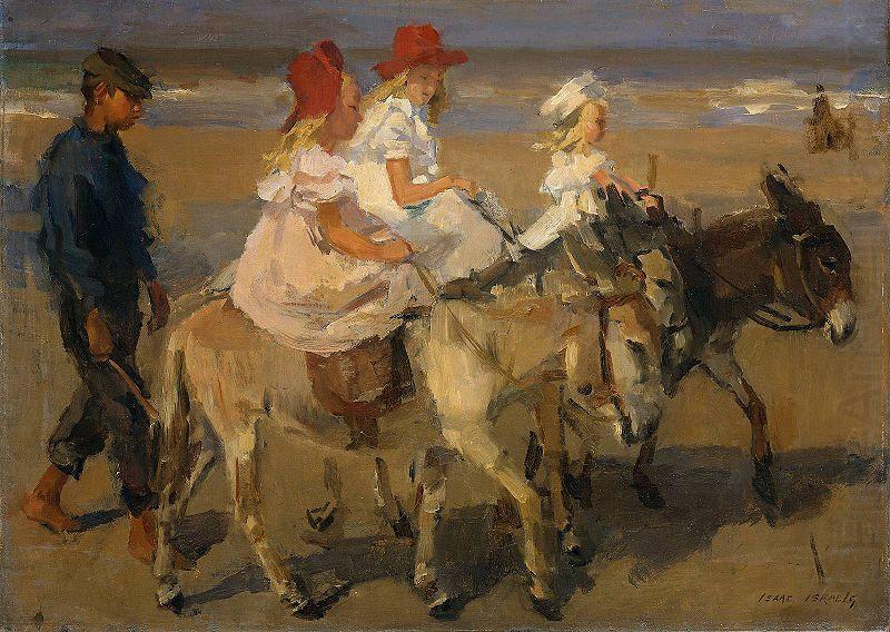 Isaac Israels Donkey Riding on the Beach china oil painting image